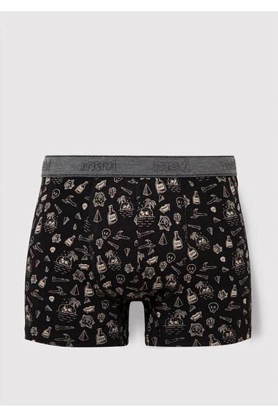 Mavi Μαύρο εμπριμέ μπόξερ -091719-900