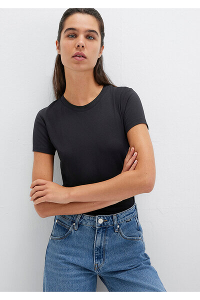 Mavi Černé tričko Basic Stretch - Fitted Cut162767-900