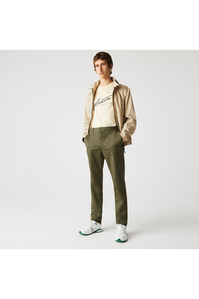 Lacoste بنطلون رجالي كلاسيكي جديد بقصّة Slim Fit من القطن المرن - HH2661-00-316