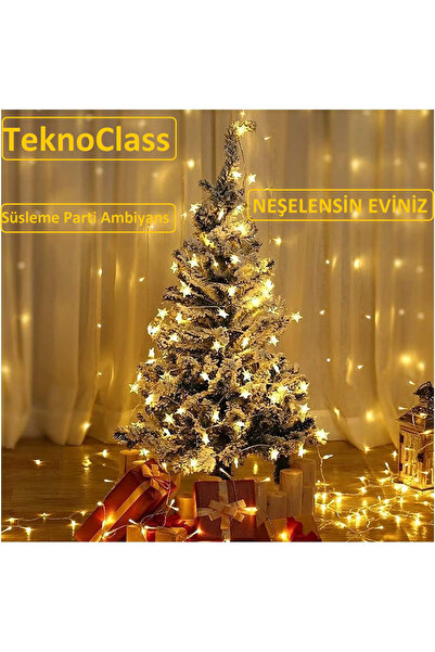 Canderel Dekoratif Fişli 5 Metre Yıldızlı Led Gün ışığı 20 Yıldız Süs