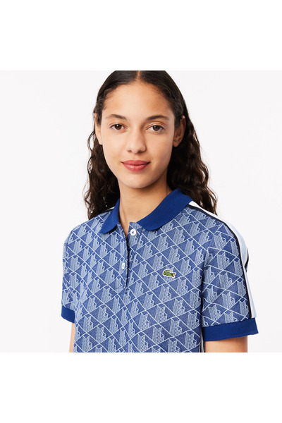 Lacoste Slim Fit Monogram Jacquard Polo Dress - EF2655-00-6LE