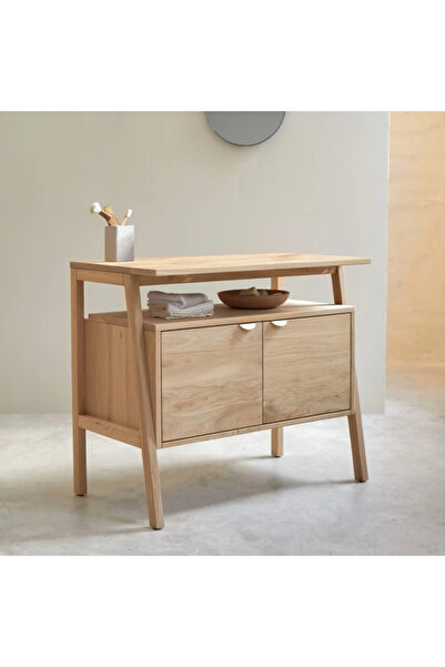 ŞafakMobilya Pola Masif Ahşap Mini Konsol Büfe