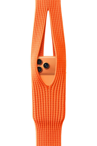 WANNA PROTECT iPhone Cross Pocket Mesh Phone Bag Strap Compatible with All Phones 40cm