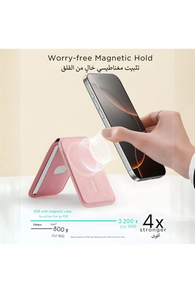 ESR Utility Wallet,Aura Wallet Stand,Bubblegum Pink