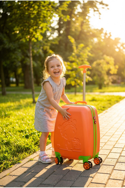 Wexta Wx-410 Turuncu Kız Çocuk Valizi