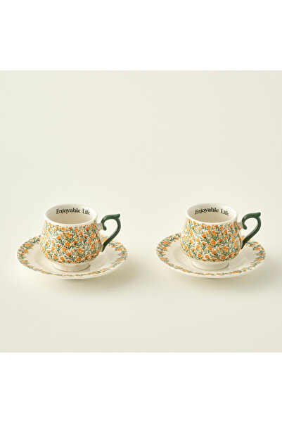 Bella Maison Life Porselen 2'li Kahve Fincanı Seti (120 cc)
