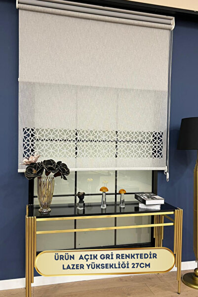 VOLPER MEKANİK VP1020 Çift Mekanizmalı Modern Lazer Kesim Tül ve Stor Perde (...