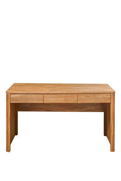 ŞafakMobilya Mercader Masif Ahşap Açık Ceviz Model Çalışma Masası