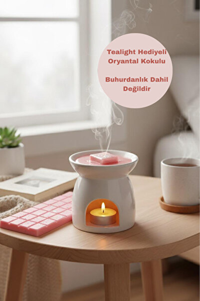 Trend Mum Tealight Hediyeli Buhurdanlık Koku Tableti %100soya Waxmelts Buhurd...
