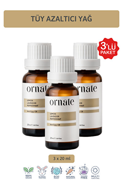 ORNATE Karınca Yumurtası Bakım Yağı 20 ml Vegan Formic Asit Aloe Vera Kuru Ve...