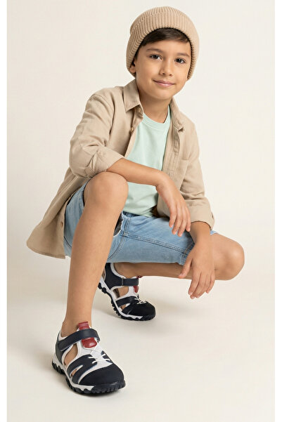 Moda Lime Unisex Çocuk Sandalet Önü Kapalı Sandalet Renkli Sandalet Ortopedik...