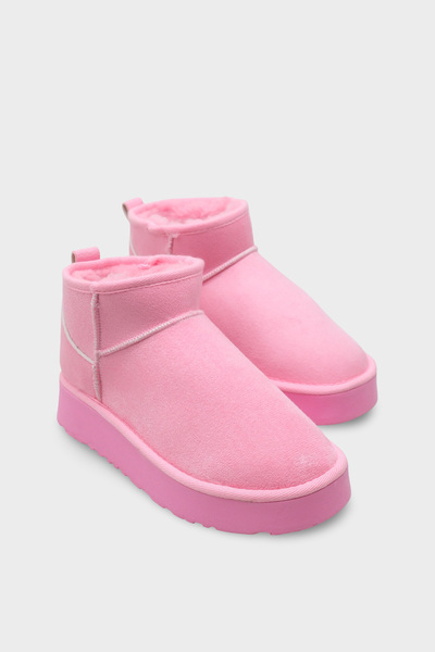 Capone Outfitters Κοντές γυναικείες μπότες Raina με χοντρή σόλα με στρογγυλή μύτη