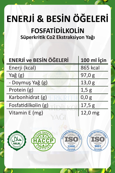 Gökçek Şifa Phosphatidylcholine Supercritical Oil 50 ml (Phosphatidylcholi̇ne Supercri̇ti̇cal Mi̇x Oi̇l)