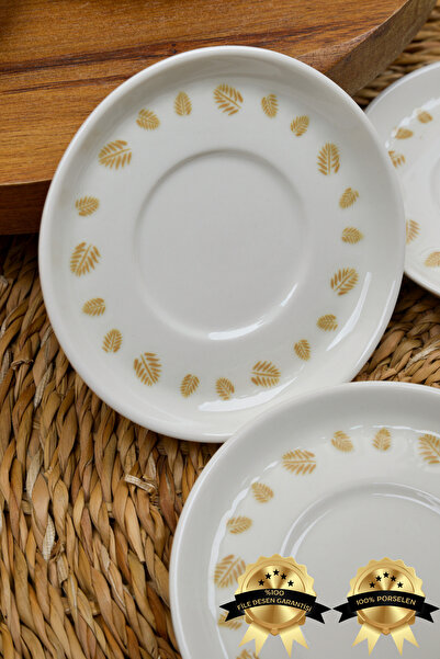 Heda Porselen Başak 6-Piece Porcelain Tea Plate Set