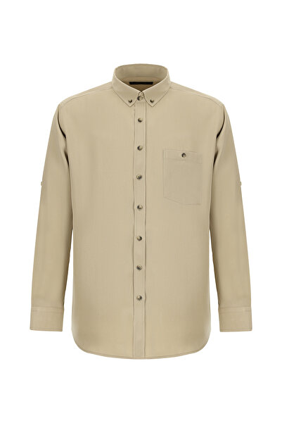 Abdullah Kiğılı Πουκάμισο Lyocell με μακρύ μανίκι και κανονική εφαρμογή με κουμπιά