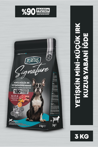 PERİTAS Signature Kuzulu Küçük Irk Yetişkin Köpek Maması -3 Kg