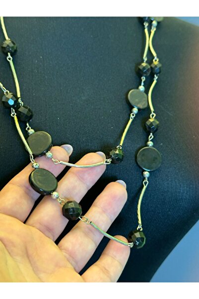 Gönülden Tasarım Stone Beaded Women's Necklace Length 31 cm