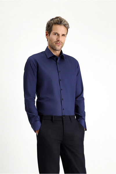 Kiğılı Дълъг ръкав, прилепваща кройка, класическа памучна риза, устойчива на петна