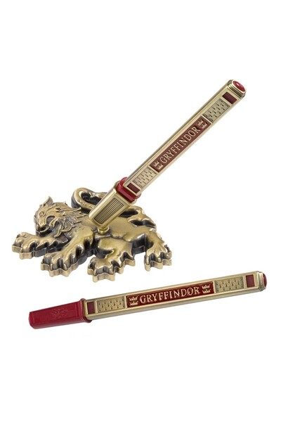 Noble Collection Писалка Хари Потър Грифиндор с държач за писалка за бюро