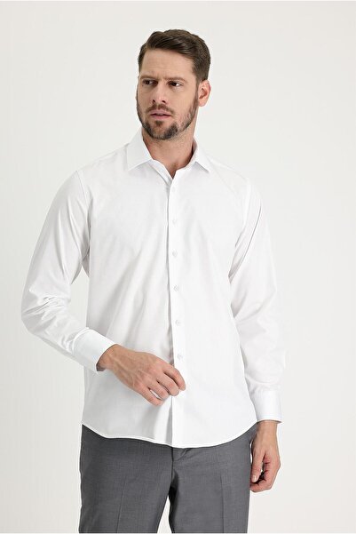 Kiğılı Μακρυμάνικο κλασικό βαμβακερό πουκάμισο που δεν λειαίνει