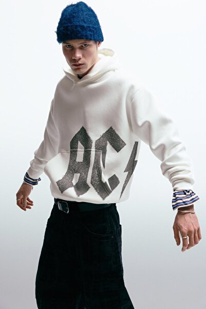Pull & Bear AC/DC Kapüşonlu Sweatshirt