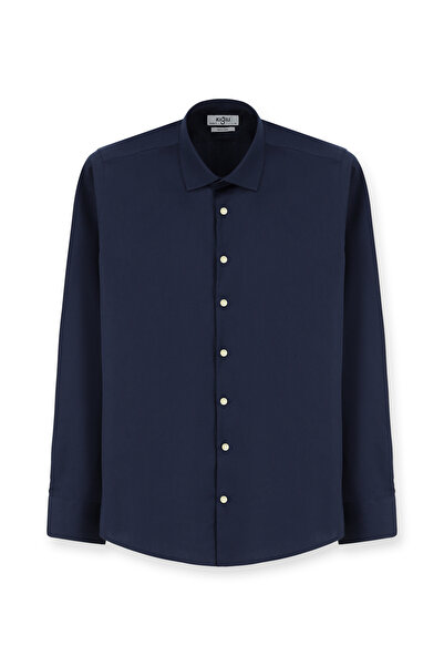 Kiğılı قميص قطني كلاسيكي طويل الأكمام مقاوم للبقع