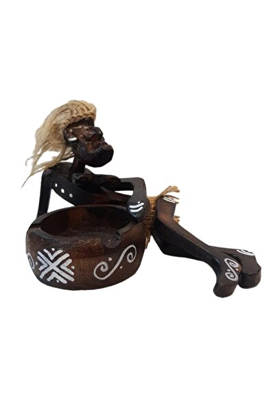 MATRUŞKA DERİ SANAT TASARIM El yapımı ahşap aborjin kültablası