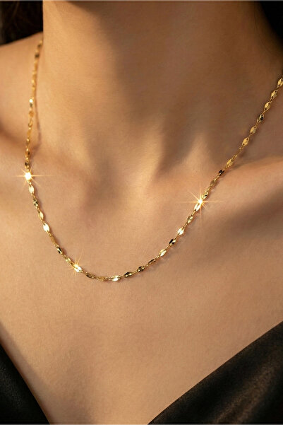 Dağıstanlı Kuyumculuk 14 Ayar Altın İnce Pullu Zincir