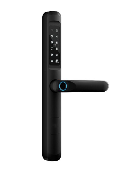 neumann Incuietoare inteligenta, Yala Smart, Novalock N9 Black cu Card, PIN si aplicatie Tuya