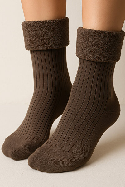 Katia&Bony Çocuk Havlu Çorap Koyu Kahverengi