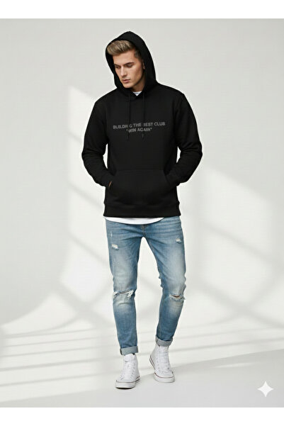 ribana Unisex Φούτερ σε κανονική εφαρμογή με λαιμόκοψη ποδηλάτου, στάμπα με σ...