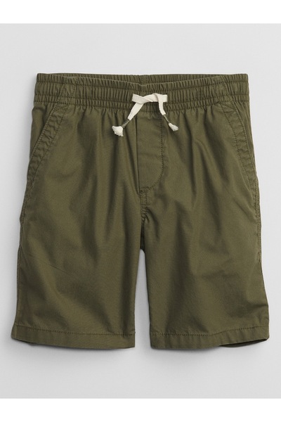 GAP Erkek Çocuk Haki Pull-On Poplin Washwell™ Şort