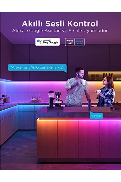 Govee RGBIC Basic Wifi+ BT LED Şerit 5 M