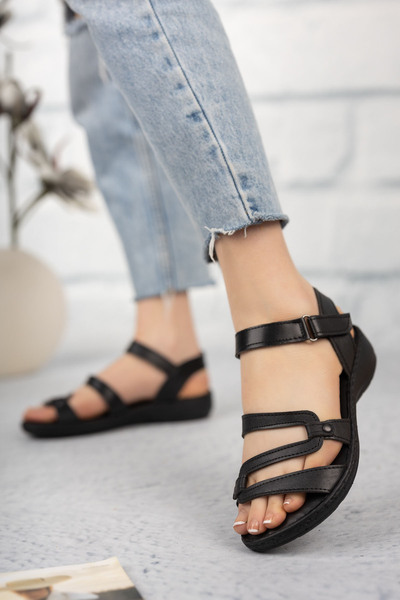 Khayt Sonia Anatomical Orthopedic Genuine Leather Comfortable Sole Women's Slippers Sandals