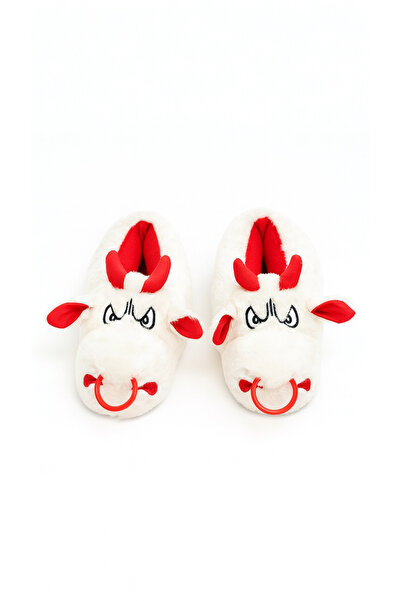 Wordex Animal B20 Bull Model Winter Women's Men's Slippers Indoor Silent Sole...