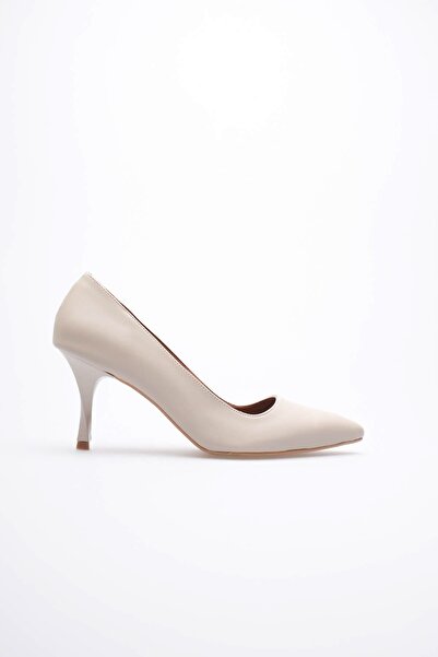 marchéo Γυναικεία μπεζ παπούτσια με τακούνι Louise