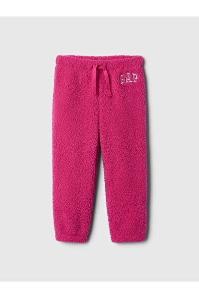 GAP Kız Bebek Pembe Gap Logo Sherpa Jogger Eşofman Altı