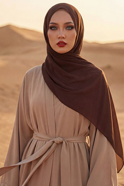 Aisha's Design Classic Design Practical Chiffon Shawl, Ps-11 Brown, Brown