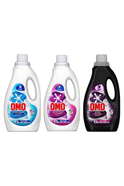 Omo Sıvı Deterjan 1500 ml Beyazlar-Siyahlar-Renkliler 3 lü Karma Paket