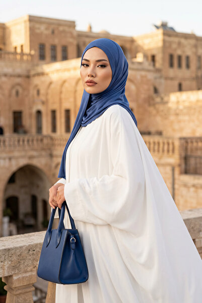 Aisha's Design Şal practic din bumbac pieptănat, PS-16, Indigo