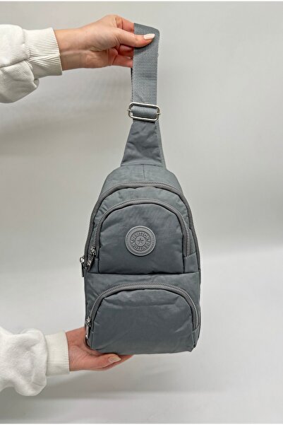 Bevitton Унісекс Сірий Водостійкий Тканинний Сумка з Переднім Перехрестям / 3200