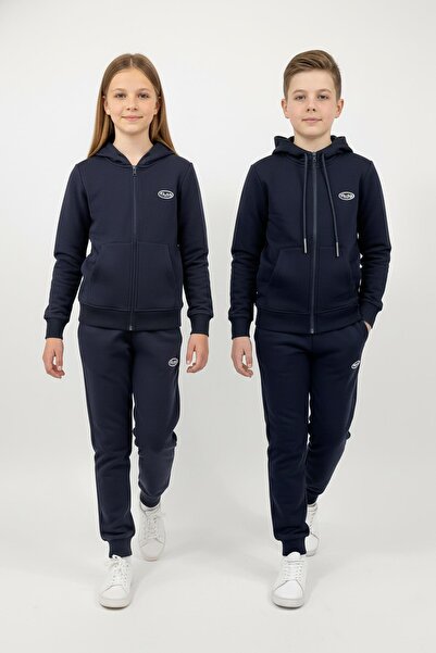 NEWKİDS Σετ παιδικής φόρμας Unisex με φερμουάρ, κουκούλα και τσέπες