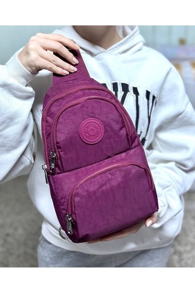 Bevitton Women's Claret Red Crinkle Front Crossbody Bag 3200