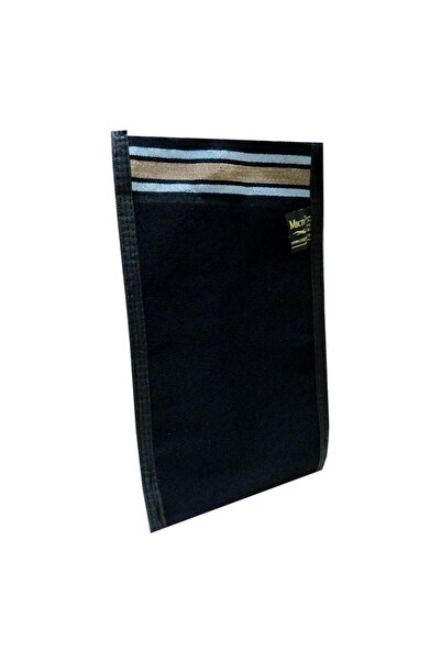 Micro Peel كيس استحمام حريري للجسم والظهر، أسود سميك، 17 سم × 27 سم