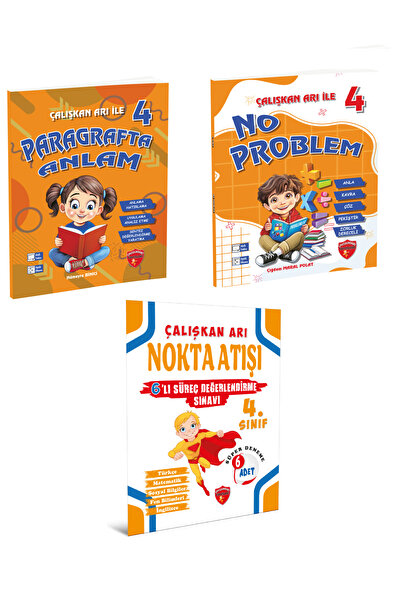 Çalışkan Arı Yayınları 4. Sınıf Problem Kitabı, Oku Anla & 6'LI Deneme Fasikü...