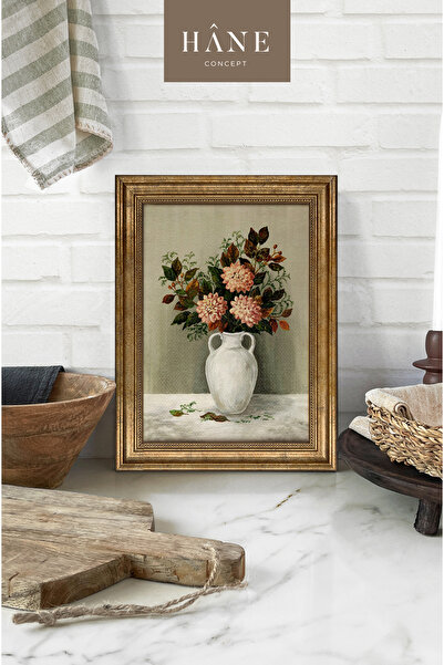 Hane Concept Vintage Ev Stili Baskılı Çerçeveli Tablo, Galeri Duvarı, Sanatsal Baskı, Çiftlik Evi Dekor