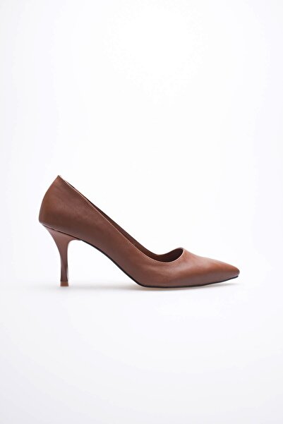 marchéo حذاء لويز نسائي بكعب بني مرير