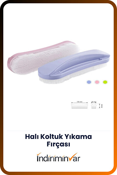 İndiriminVar Ince Uçlu Halı Yıkama Temizleme Silme Fırçası Plastik Fırça