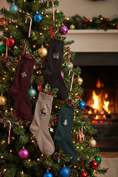 TOP TO HEEL Σετ 4 Βαμβακερές Κάλτσες Unisex - Χωρίς ραφές - Μαλακές Κάλτσες -...