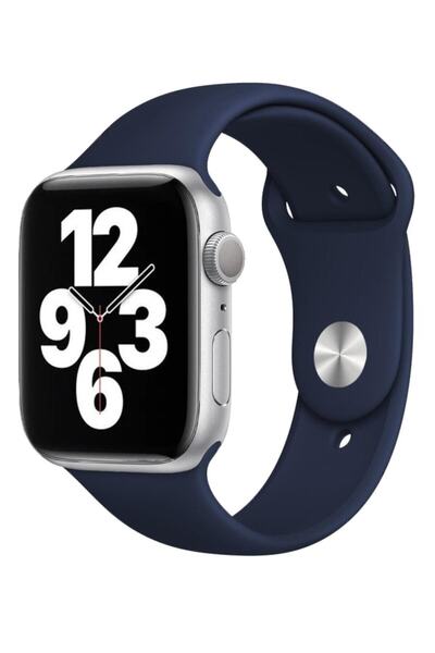 Melikzade Silikon Apple Watch Kordon – Lacivert – Series 10/11 42mm & 41/40/3...